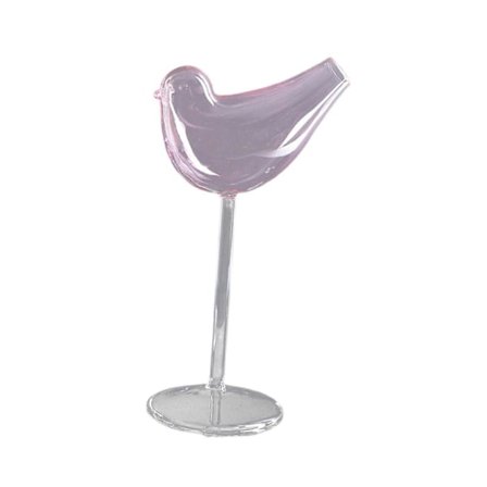 Luova lintu -design cocktail-lasi samppanjalasi tupaantuliaislahjoiksi