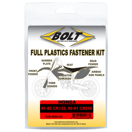 Bolt Body Work Fastener Kit - Honda CR 250R 1990-1991