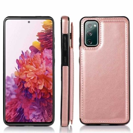 Samsung S20 FE Iskunkestävä kotelo, 3-taskuinen Flippr Rose Gold