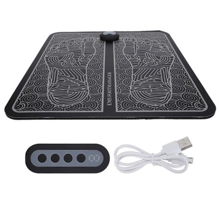 Intelligent fotmassageplatta muskelavslappnande EMS pulsfotmassageapparat med fjärrkontroll