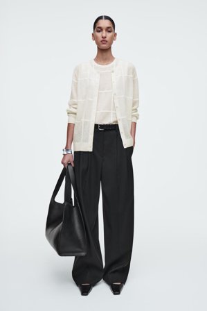 COS Femme Débardeur À Carreaux in Blanc