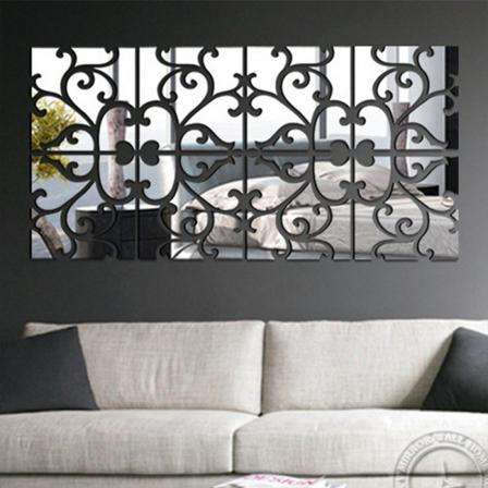 Avtagbar Diy 3d Akryl Modern Mirror Väggdekal Hemrum