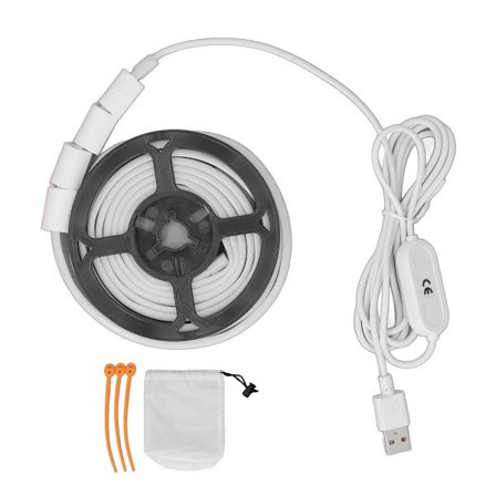 USB-drevne 5V strenglys hvite LED-striplys KLB