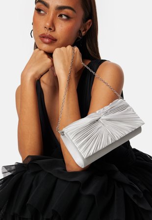 Bubbleroom - Knot Clutch - Silver - Accessoarer