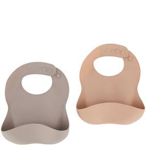 Buddy & Hope 2-Pack Taupe Bib One Size - Baby feeding - One size - Brown