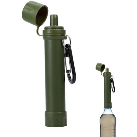 ING Kannettava vedenpuhdistin, selviytymispilli, henkilökohtainen vedenpuhdistusjärjestelmä, kalvosuodattimella, sopii seikkailuihin ja 