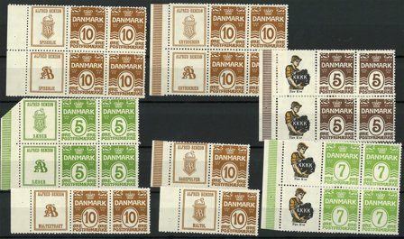 Danmark - Indstikskort med reklamemærker - Ubrugt