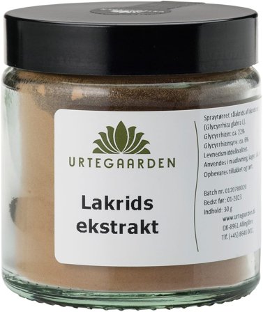 Urtegaarden Lakridsekstrakt I Krukke 30 g, Helse & Madvarer, Snacks, Lav-selv-slik