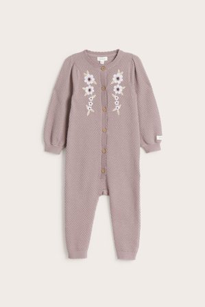 Newbie | Kombinezon z dzianiny o wyraźnej strukturze. | Jasnofioletowy