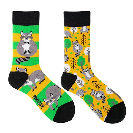 5 par Många stilar av AB-strumpor asymmetriska kreativa trendiga strumpor roliga par mandarinanka färgade mellanhöga strumpor