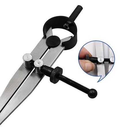 Profesjonelle kompassdeler, hurtigsettkompass, skolekompass med senterdrivstift for 125 mm tegnekompass