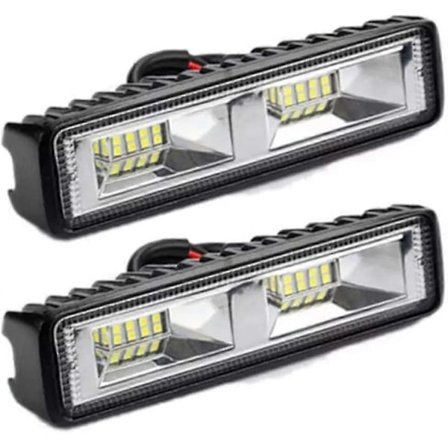 2 x 12v 24v LED-työvalo 16 LED 48w Työvalo, IP67 Vedenkestävä Syvyys Off Road Työvalot Autolle Moottoripyörälle Traktorille Kuorma-autoille ATV SUV (