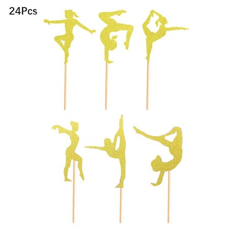 24 kpl Cupcake Topper Cake Top Flag kakun koristelu