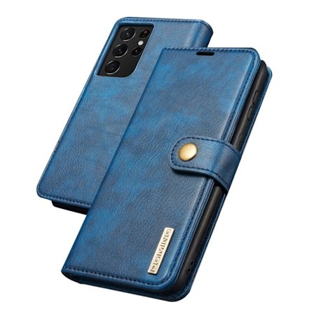 DG.MING Samsung Galaxy S21 Ultra 2-i-1 tegnebogstaske - Blå