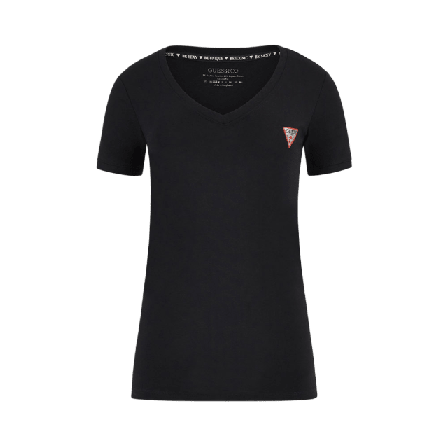 Guess Ss Vn Mini Triangle T-shirt Överdelar Dam Svart M