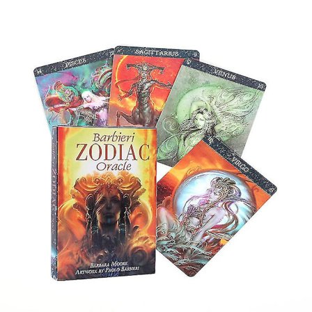 Roliga Barbieri Zodiac Oracle Tarotkort Orakel Vägledning Spådomar Öde Deck Bordsspel Spelkort Brädspel26st Ts53