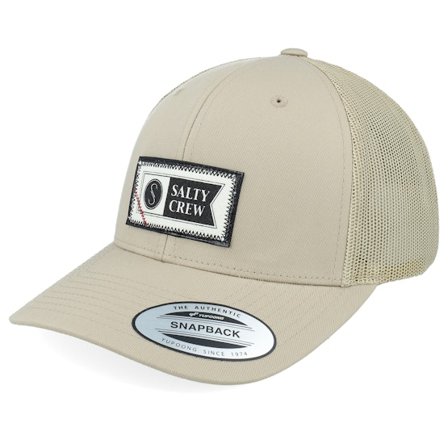Salty Crew - Beige trucker Caps - Topstitch Retro Khaki Trucker @ Hatstore