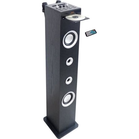 Inovalley HP49CD - Bluetooth Sound Tower - CD-spelare och karaokefunktion - 100W - FM-radio - USB-port - Aux-ingång - Svart