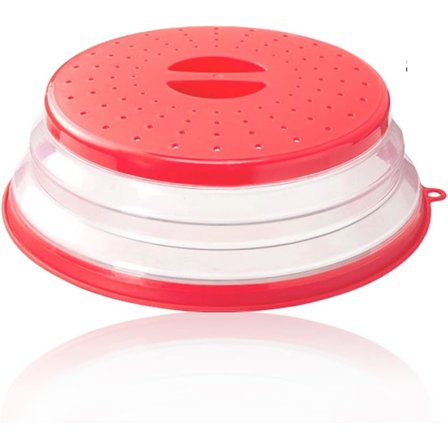 Mikrobølgeovnslåg, sammenklappelig mikrobølgeplade, sammenklappelig mikrobølgefilterdæksel, stænkskærm med ventilationsåbninger, BAP-fri og ikke-