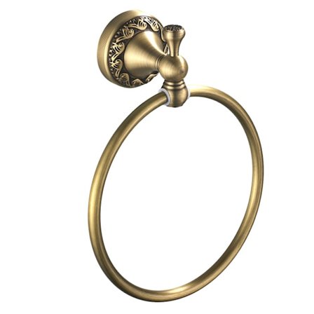 Messing Håndklæde Ring, Antik Retro Rund Håndklædeholder, Vægmonteret