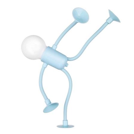 Sød Let Pære-Mand Børnelampe - 2024 Udskiftelig Form Let Pære-Mand, Mini Bordlampe med Sugekop -