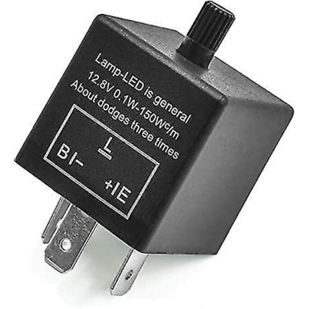 3-polet Motorcykel Blinkrelais Led 12v Justerbar Blinklys
