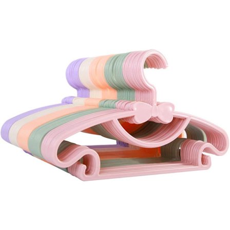 (Monivärinen) 30 kappaleen muovinen vauvan lasten vaateripustimet säilytystelineet 29 cm pituudelle