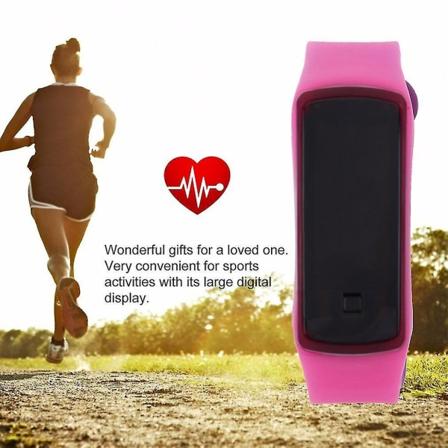 Sport LED Armbåndsur Unisex Studerende Silikonrem