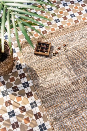 Sahara Jute Indoor/Outdoor Rug 140X200 Small Brown Plain (Single Colored)