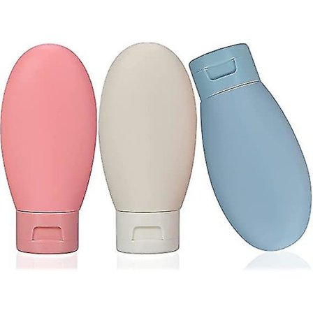 3 stk Reisesett med flasker, 60 ml Reisesett med flasker og beholdere, små Mini tomme plastflasker for reisetoalettartikler