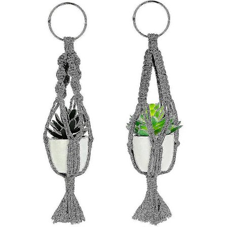 13 tuuman mini makramee kasvi H, söpöt autotarvikkeet, boheemi taustapeili