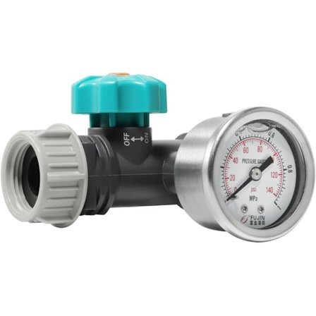G3/4" Justerbar Vatten Tryckregulator Ventil med Mätare, Växthus Trädgård Bevattningskontroller, Vatten Tryckventil