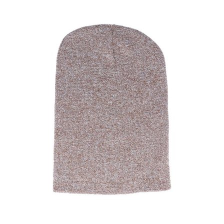 Beechfield - Brun longbeanie Beanie - Heather Oatmeal Long Blank Beanie @ Hatstore