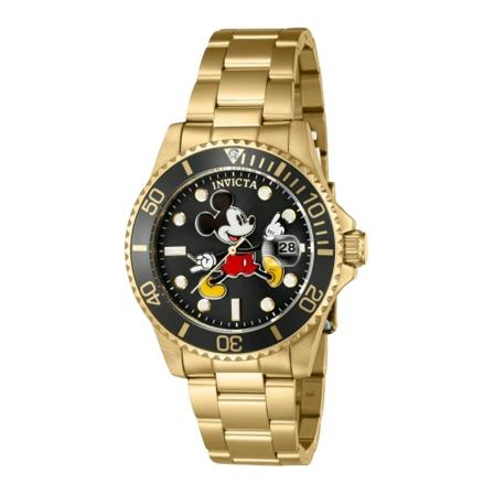 Invicta Watches Disney - Mickey Mouse 41193 Men's Quartz Watch - 40mm gul, Herr Klockor, Herr, Storlek: ONE SIZE