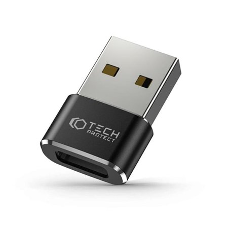 Tech-Protect Adapter USB to USB-C Ultraboost - Svart
