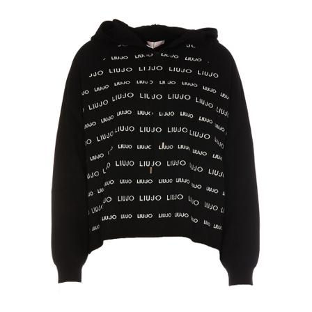 Liu Jo, Hoodies Czarny, Kobieta, Rozmiar: S