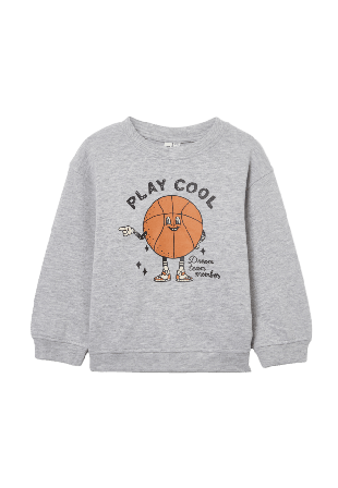 RIKIKI Collegetröja med tryck MILES Hoodies & sweatshirts Grå 98/104