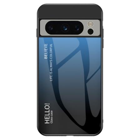SKALO Google Pixel 8 Pro Gradientti karkaistu lasi TPU-suojakuor Blue
