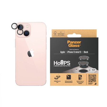 Panzer Hoops Black Camera Lens Protector iPhone 13 mini | PanzerGlass - High quality tempered glass screen protector