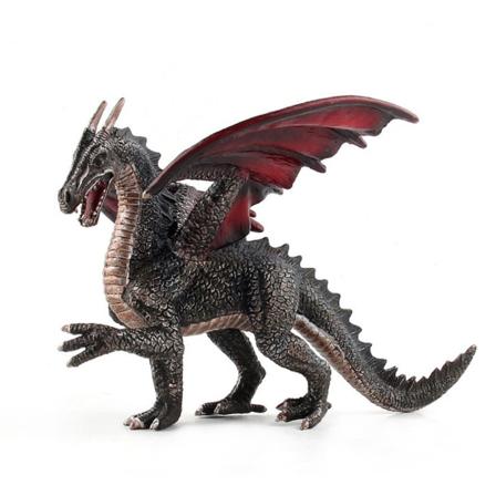 Stone Dragons Lelufiguuri Realistinen dinosaurusmalli Lasten syntymäpäivälahjalelut Black