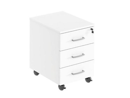 DENORD DESIGN Hurts mobil 3 lådig, djup 450mm vit - Lyreco - Kontorsmöbler och inredning - Bord och hurtsar - Hurtsar