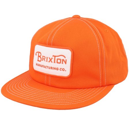 Brixton - Black - Cap - Grade Hp Solar Orange Snapback - Hatstore