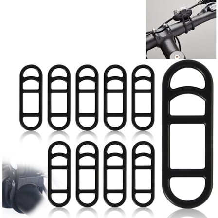 10 Stykker - Sykkel Gummidekk - Gummibrakett 7.2 x 2.5cm (Svart)