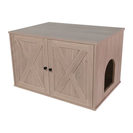 Kattegrusskab med sideindgang og rumdeler