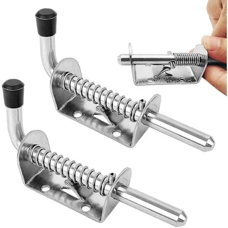 Rustfri Stål Fjederlås 2 Stk. Havelåge Lås Fjederlås Dørlås Bolt Dør