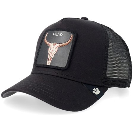 Goorin - Zwart trucker Cap - Dead Skull Void Black A-Frame Trucker @ Hatstore