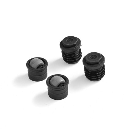 Wheel and foot set for BORÅS/SONITUS, 2 adjustable feet and 2 wheels