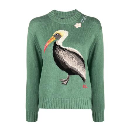 Ralph Lauren, Round-neck Knitwear Groen, Dames, Maat:L