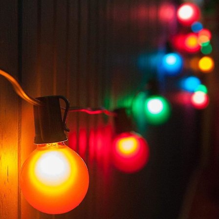 G40 Globe Patio Lyslenker 25ft 25 Farget Lyspærer