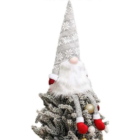 Nisse Juletre Topper, Nisse Julepynt Julenisse Plysj Festdekorasjon